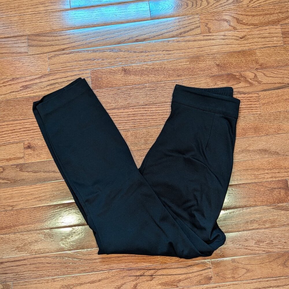 Seraphine Leone 2 PETITE slim leg black over bump maternity pant
